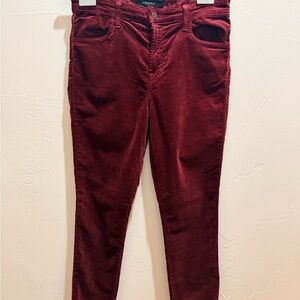 J Brand Oxblood Maria High Rise pants